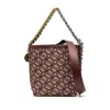 Stella Mccartney Burgundy Ladies S-wave Monogram Bucket Bag In Red