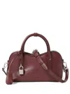 Stella Mccartney Ryder Bordeaux Handbag With Two Top Handles And Front Padlock Detail With Logo In Ecoleather Woman In Burgundy