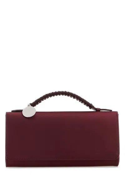 Stella Mccartney Burgundy Satin Falabella Handbag In Red