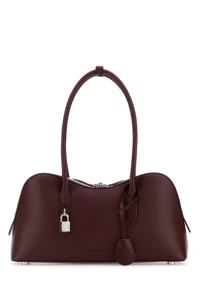 Stella Mccartney Burgundy Synthetic Leather Ryder Medium Shoulder Bag In Red
