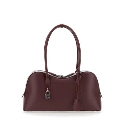 STELLA MCCARTNEY STELLA MCCARTNEY BURGUNDY SYNTHETIC LEATHER RYDER MEDIUM SHOULDER BAG