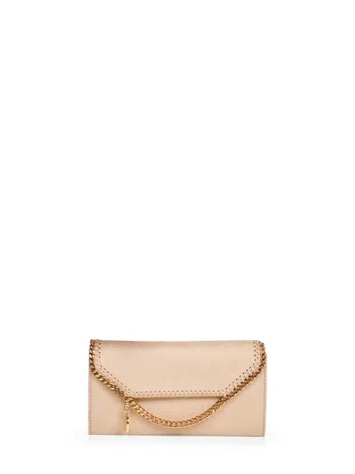 Stella Mccartney Buttercream Falabella Wallet-on-chain Crossbody In Sand