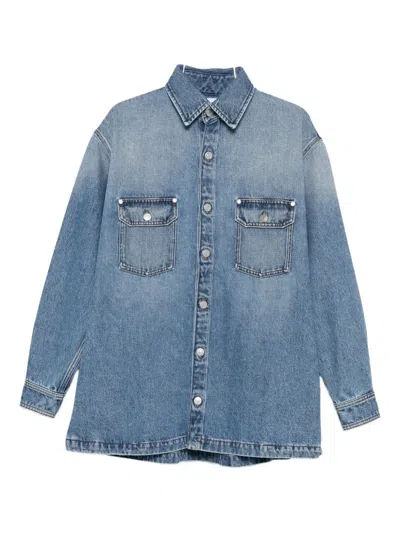 Stella Mccartney Button-fastening Flap-pocket Shirt In Blue