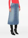 Stella Mccartney Button-front Denim Skirt In Blue