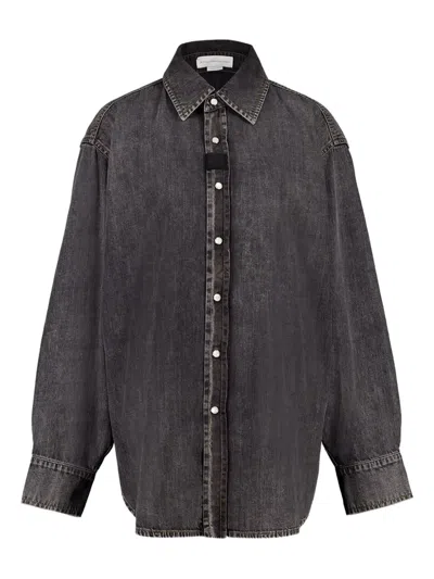 Stella Mccartney Button-up Denim Shirt In Black