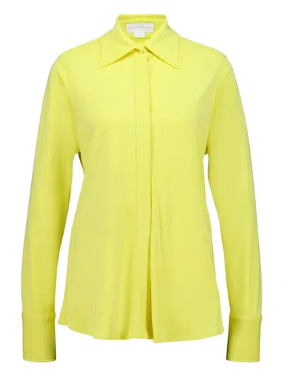 Stella Mccartney Buttoned Collared Shirt In Yellow