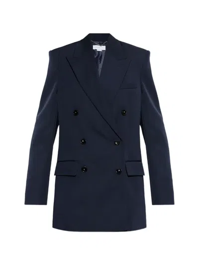 Stella Mccartney Buttoned Double-breasted Jacket In Blue