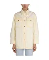 Stella Mccartney Denim Shirt Jacket In Nude