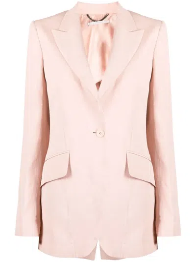 Stella Mccartney Buttoned Single-breasted Blazer In Pink