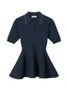 Stella Mccartney Button-placket Polo Top In Blue