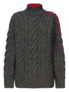 Stella Mccartney All-over Woven Sweater In Gray