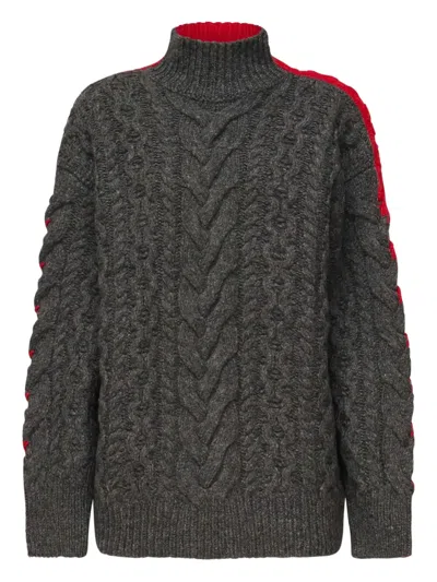 Stella Mccartney All-over Woven Sweater In Gray