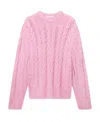 Stella Mccartney Light Pink Crewneck Oversize Sweater In Pink