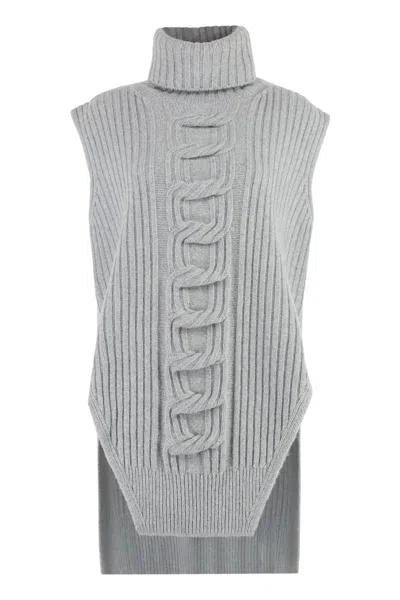STELLA MCCARTNEY CABLE KNIT SLEEVELESS SWEATER