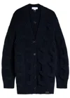 Stella Mccartney Cable-knit Wool Cardigan In Blue