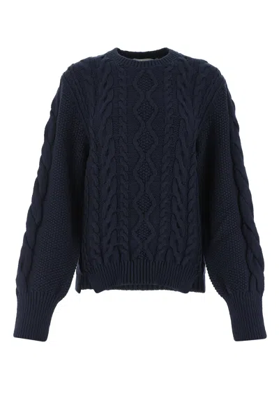 Stella Mccartney Cable-knit Sweater In Blue