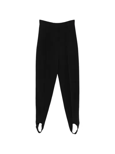 Stella Mccartney Cady Stirrup-cuff Tailored Trousers In Black