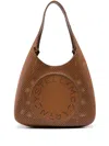 Stella Mccartney Camel Brown Shoulder Bag With Circular Logo