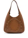 Stella Mccartney Camel Brown Shoulder Bag With Circular Logo