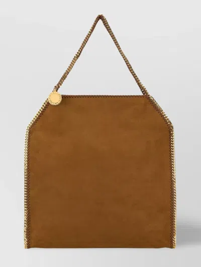 Stella Mccartney Camel Suede Chain Strap Shopping Bag