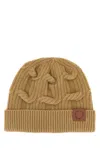 Stella Mccartney Camel Wool Beanie Hat In Brown