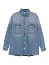 Stella Mccartney Denim Cotton Shirt In Blue