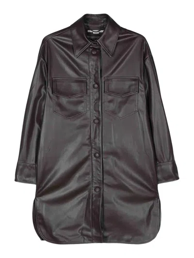STELLA MCCARTNEY FAUX-LEATHER OVERSHIRT