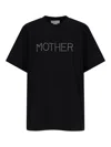 Stella Mccartney Crew Neck Studded Lettering Top In Black
