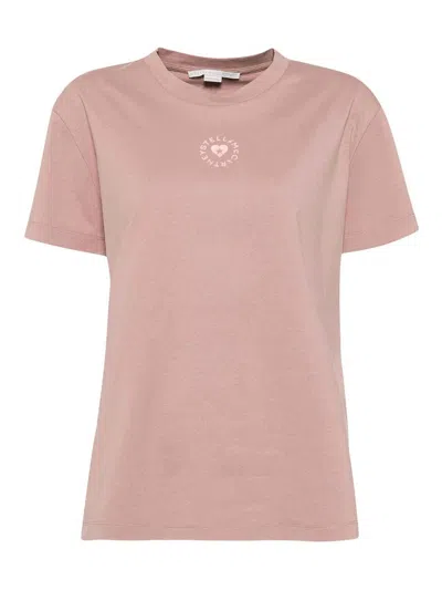 Stella Mccartney Heart Mini T-shirt Iconic In Pink