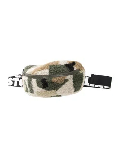 Pre-owned Stella Mccartney Kids' Camo Print Fleece Belt Bag In Green