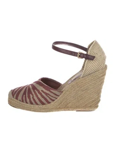 Pre-owned Stella Mccartney Canvas Animal Print D'orsay Pumps In Neutral