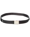 Stella Mccartney Logo Leather Buckle Belt In Black