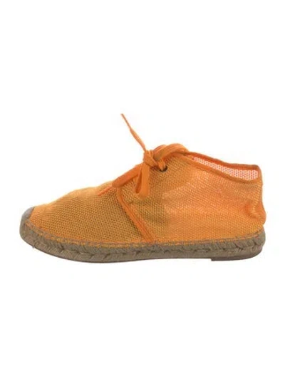 Pre-owned Stella Mccartney Canvas Espadrille Sneakers In Orange