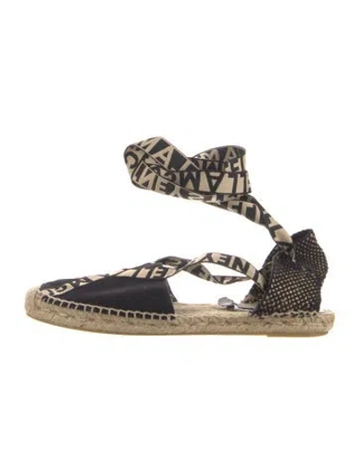 Pre-owned Stella Mccartney Canvas Espadrilles In Black