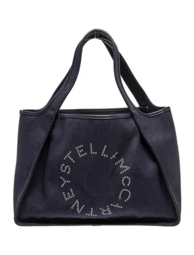 Pre-owned Stella Mccartney Canvas Evening Bag In Blue