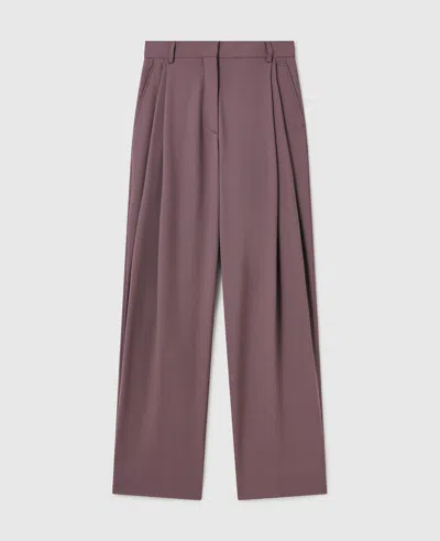 Stella Mccartney Canvas Lightweight Straight Trousers In Purple