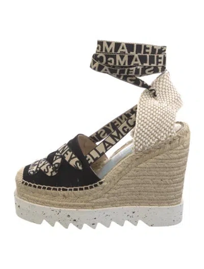 Pre-owned Stella Mccartney Canvas Printed D'orsay Pumps