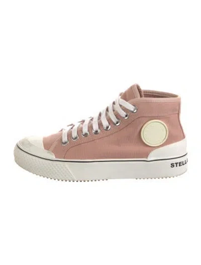 Pre-owned Stella Mccartney Canvas Printed Sneakers In Pink