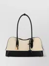 Stella Mccartney Stella Ryder Medium Cotton Canvas And Alter Mat Shoulder Bag In Black
