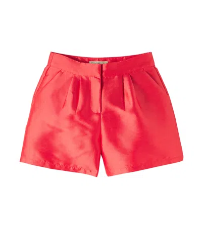Stella Mccartney Kids' Canvas Shorts In Red