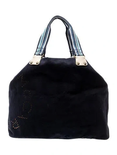 Pre-owned Stella Mccartney Canvas Shoulder Bag In Blue