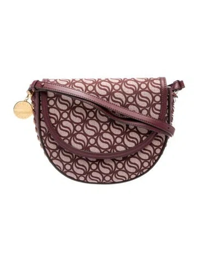 Pre-owned Stella Mccartney Canvas Shoulder Bag In Burgundy