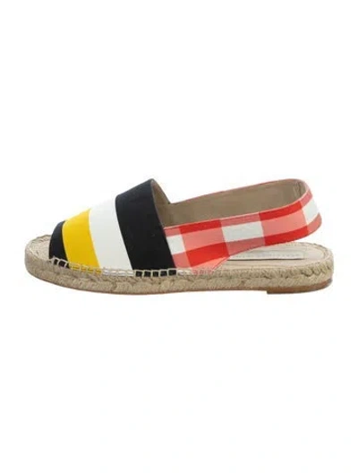 Pre-owned Stella Mccartney Canvas Striped Espadrilles In Blue/red/white