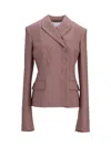 Stella Mccartney Canvas Tailoring Db Fitted Jacket In Pink