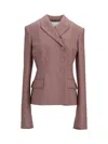 Stella Mccartney Canvas Tailoring Db Fitted Jacket In Pink