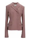 Stella Mccartney Canvas Tailoring Db Fitted Jacket In Pink
