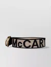 STELLA MCCARTNEY CANVAS TEXTURE LOGO PATTERN BELT