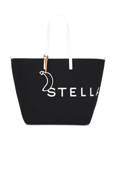 Stella Mccartney Canvas Tote Bag In Black