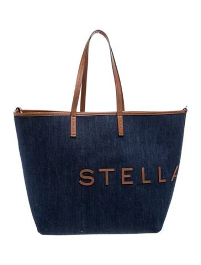 Pre-owned Stella Mccartney Canvas Tote In Blue