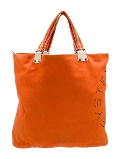 Pre-owned Stella Mccartney Canvas Tote In Orange